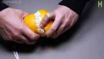 Make a candle with an orange.  awesome Idea