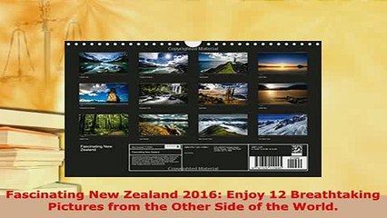 PDF  Fascinating New Zealand 2016 Enjoy 12 Breathtaking Pictures from the Other Side of the Read Online