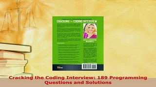 PDF  Cracking the Coding Interview 189 Programming Questions and Solutions Download Online