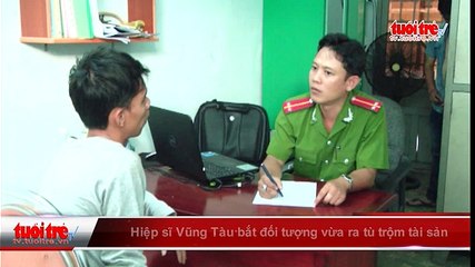 Hiệp sĩ bắt đối tượng vừa ra tù trộm tài sản