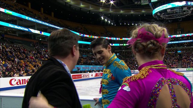 Piper GILLES / Paul POIRIER - SD kiss and cry - ISU World Championships 2016