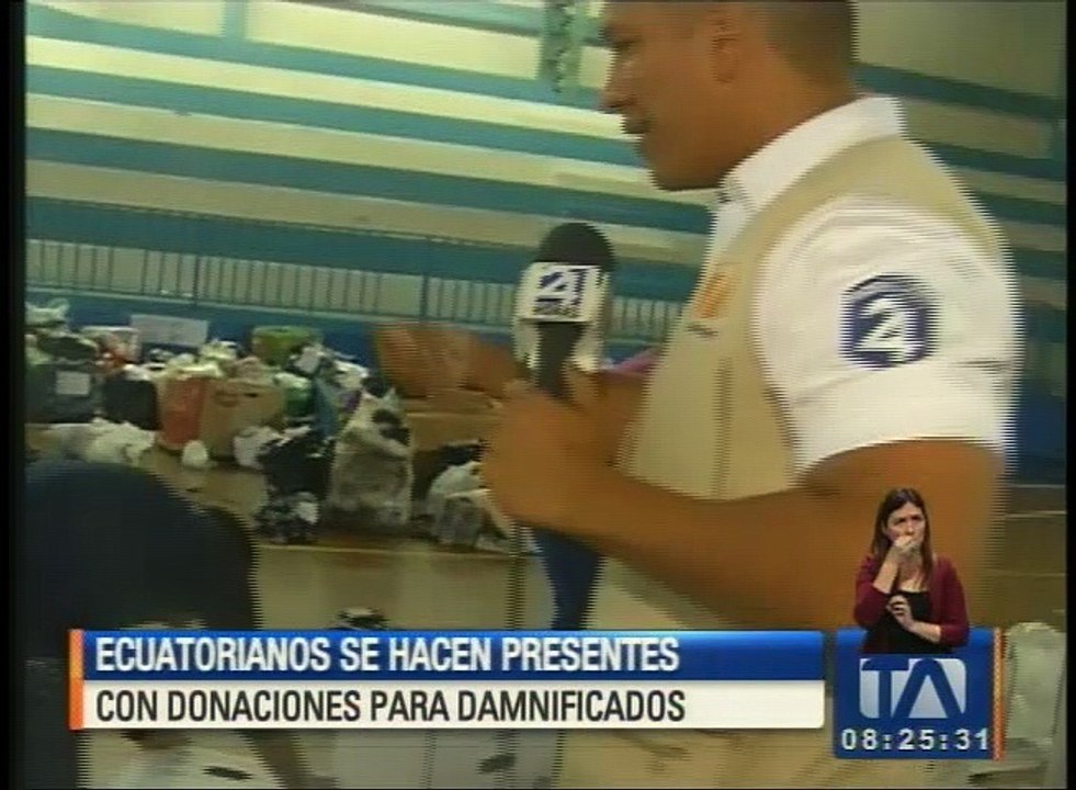 Donaciones se reciben en el coliseo Abel Jiménez Parra en Guayaquil