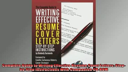 READ book  Complete Guide to Writing Effective Resume Cover Letters StepbyStep Instructions With  BOOK ONLINE