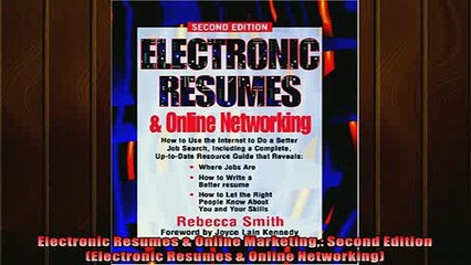 EBOOK ONLINE  Electronic Resumes  Online Marketing Second Edition Electronic Resumes  Online  DOWNLOAD ONLINE
