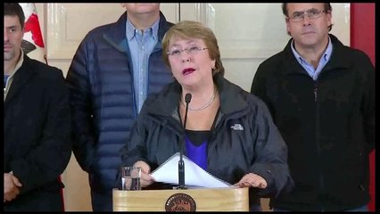 Bachelet confirma al menos 2 muertos, 10 desaparecidos y 359 damnificados en Chile