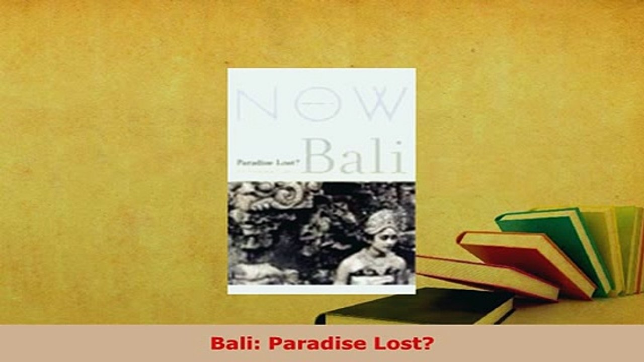 PDF  Bali Paradise Lost Download Full Ebook