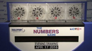 Evening Numbers Game Drawing: Sunday, April 17, 2016