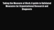[Read book] Taking the Measure of Work: A guide to Validated Measures for Organizational Research