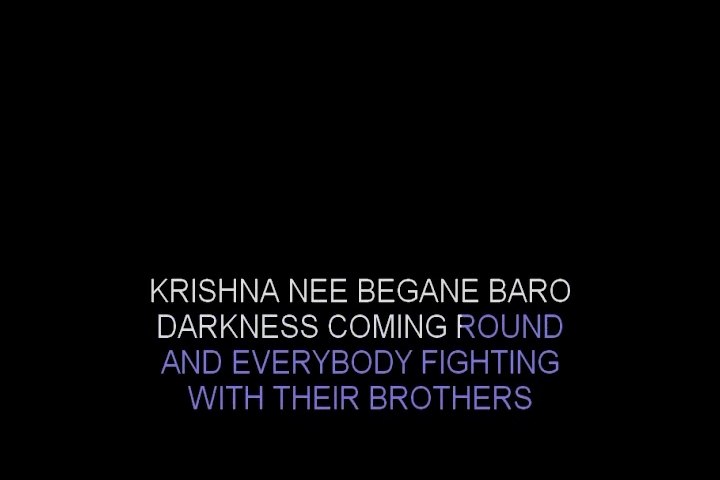 Krishna Nee Begane (Without English Portion) - Karaoke -  Colonial Cousins - Sample