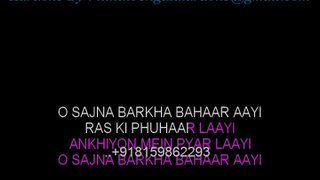 O Sajna Barkha Bahaar Aayi - Karaoke - Parakh - Lata Mangeshkar