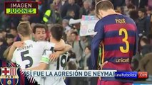 Agresión de Neymar a los jugadores del Valencia causa revuelo en las redes