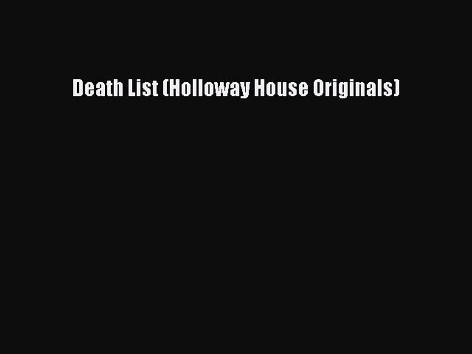 [PDF] Death List (Holloway House Originals) [Download] Online