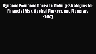 [Read book] Dynamic Economic Decision Making: Strategies for Financial Risk Capital Markets