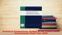 Read  Analytical Perspectives Budget of the United States Government Fiscal Year 2009 Ebook Free