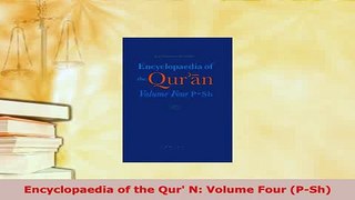 PDF  Encyclopaedia of the Qur N Volume Four PSh  EBook