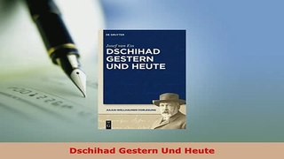 PDF  Dschihad Gestern Und Heute  EBook