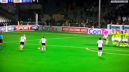 Cesena Crotone 1- 0 Punizione Ciano goal 18-04-2016 HD