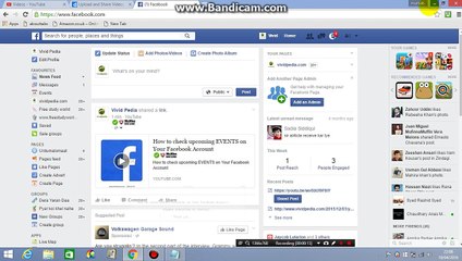 How to check EVENTS Calendar on Your Facebook Account