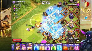 Clash of Clans - 300 EARTHQUAKE Spells Vs. a Town Hall 11 and MO