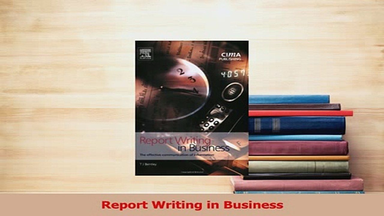 Read  Report Writing in Business Ebook Free