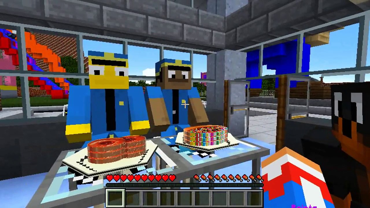 DONNY & DONUT SAVE THE SIMPSONS!! Minecraft Little Donny Adventures.