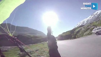 Paraglider Tries Out New Spot and Hits Rock Bottom
