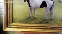 Horse Portraits - Oil Painting & Pencil Drawing Framed