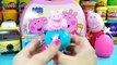 kinder surprise eggs peppa pig play doh opening egg peppa pig toys playdoh