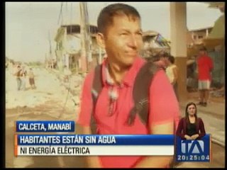 Habitantes de Calceta no tienen agua potable ni energía eléctrica