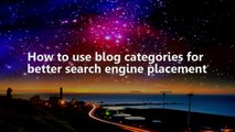 Blog Categories for Better Search Engine Placement