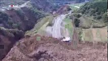 Japan earthquake Aerial footage show damaged landscape