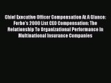 Read Chief Executive Officer Compensation At A Glance: Forbe's 2000 List CEO Compensation: