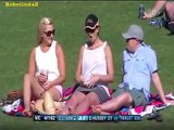 Girl imitating sex Moves on the cricket Field