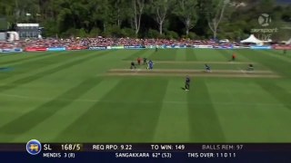 Jeevan Mendis Funny Run Out vs. New Zealand (6th ODI - Dunedin 2015)