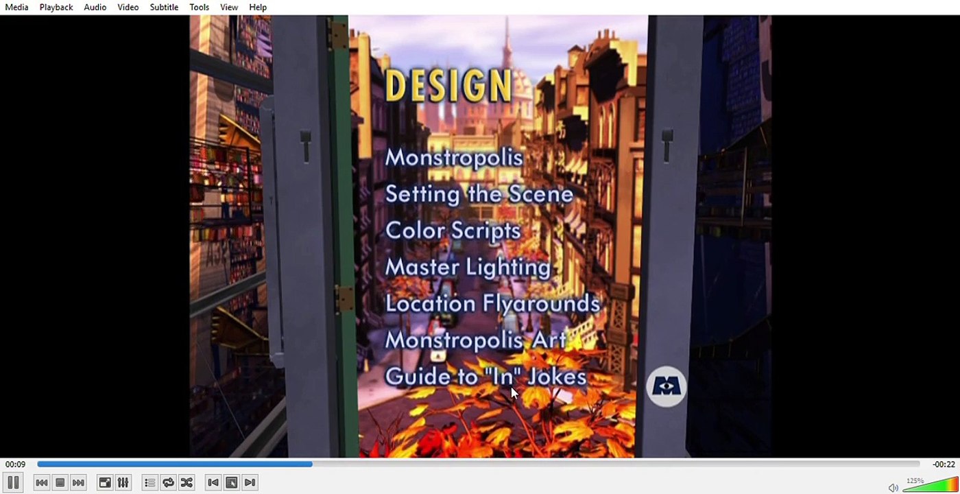monsters inc dvd menu walkthrough disc 2