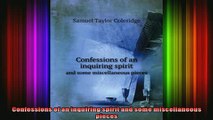 Read  Confessions of an inquiring spirit and some miscellaneous pieces  Full EBook