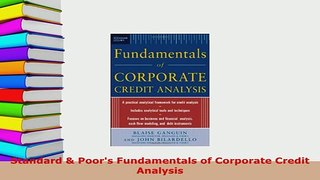 Download  Standard  Poors Fundamentals of Corporate Credit Analysis PDF Online