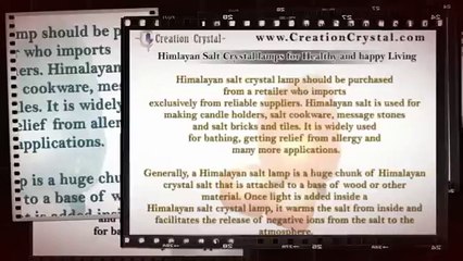 Himlayan Salt Crystal lamps for Healthy and happy Living
