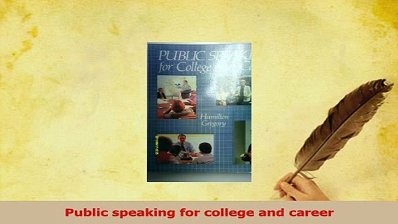 PDF  Public speaking for college and career Download Online