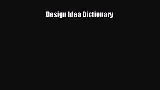 Book Design Idea Dictionary Read Full Ebook