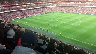 Buzzing Adebayor from Arsenal fans. Arsenal- Crystal Palace