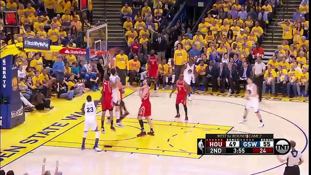 Klay Thompson Step-Back Three - Rockets vs Warriors - G2 - April 18, 2016 - 2016 NBA Playoffs