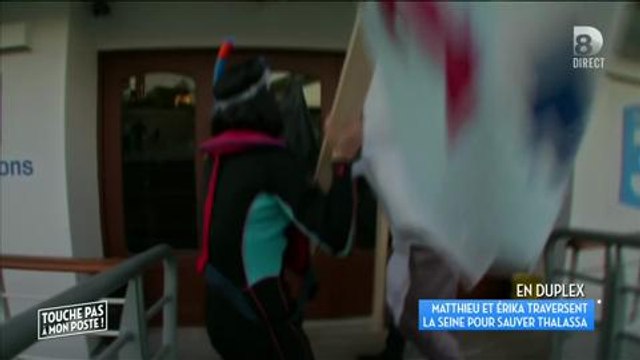 Matthieu Delormeau et Erika Moulet manifestent pour sauver Thalassa