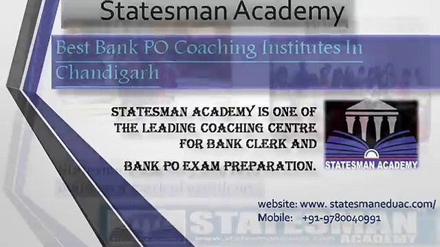 Statesman Academy Best Bank PO Coaching Institutes In Chandigarh