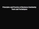 Download Principles and Practice of Business Continuity: Tools and Techniques  EBook