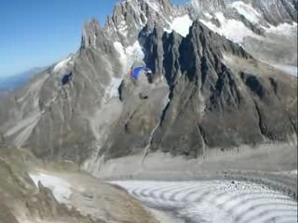 Diaporama de la Vallée Blanche en parapente