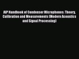 [Read Book] AIP Handbook of Condenser Microphones: Theory Calibration and Measurements (Modern
