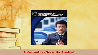 PDF  Information Security Analyst Read Full Ebook