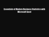 PDF Essentials of Modern Business Statistics with Microsoft Excel  EBook