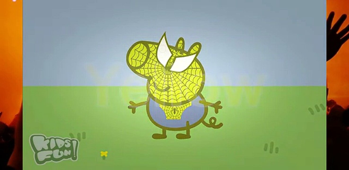 Learn Colors with Coloring Peppa Pig & Spiderman Colors